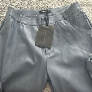 Maniere De Voir Metallic Gray Trousers